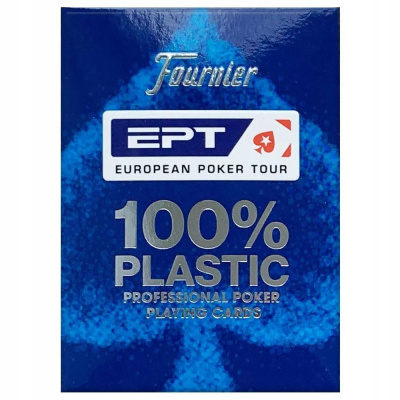 Карты для покера "Fournier EPT blue" 100% пластик, Испания
