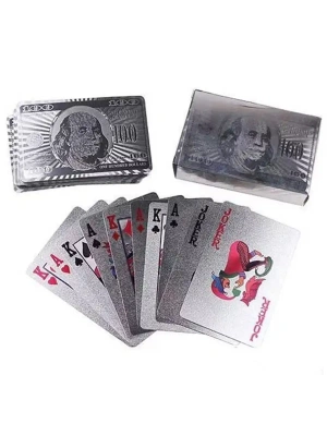 картинка Карты игральные Блеск (54 шт), серебряные от магазина Gamesdealer.ru