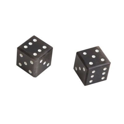 картинка Кости игральные из черного обсидиана 9 мм, 1 шт от магазина Gamesdealer.ru