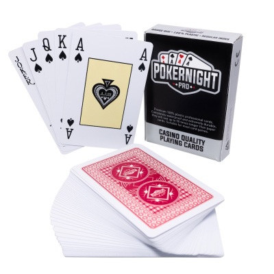 картинка Комплект из двух колод карт "Poker Night Pro" 100% пластик от магазина Gamesdealer.ru