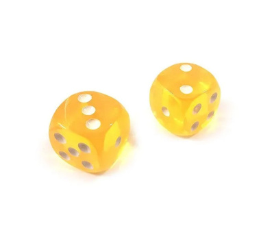 картинка Комплект костей из янтаря 13мм лимонные 2 шт от магазина Gamesdealer.ru