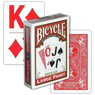 Карты "Bicycle Large Print red"