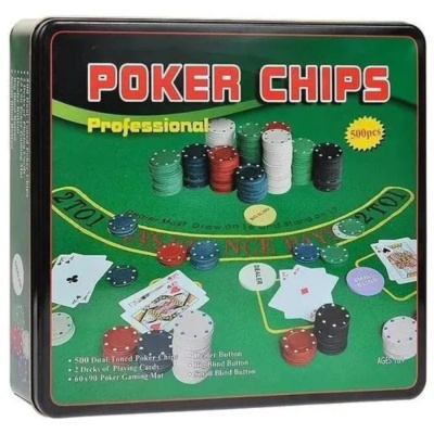 картинка Набор для покера Holdem Light на 500 фишек с номиналом от магазина Gamesdealer.ru