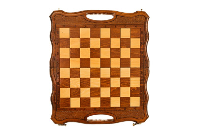 картинка Шахматы + нарды резные 40 с ручкой, Haleyan от магазина Gamesdealer.ru