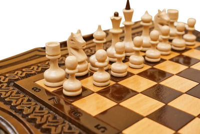 картинка Шахматы + нарды резные Бриз-2 40, Haleyan от магазина Gamesdealer.ru