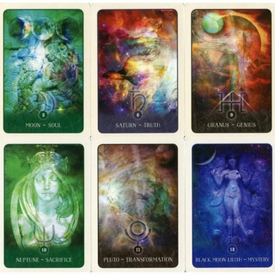 картинка Карты Таро "Black Moon Astrology Cards" Blue Angel / Астрологическая Колода Чёрной Луны от магазина Gamesdealer.ru