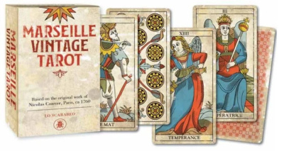 картинка Карты Таро "Marseille Vintage Tarot Cards" Lo Scarabeo / Марсельское Винтажное Таро от магазина Gamesdealer.ru