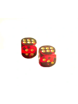 картинка Комплект костей из янтаря 11мм вишневые 2 шт от магазина Gamesdealer.ru