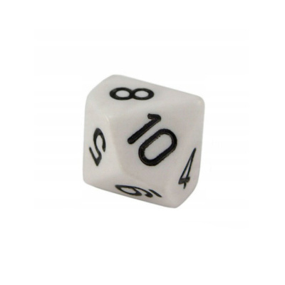 картинка Игральные кости, 10 граней (белые) от магазина Gamesdealer.ru