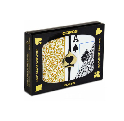 Карты "Copag Bridge Jumbo 1546 Double Deck (Black, Gold)"