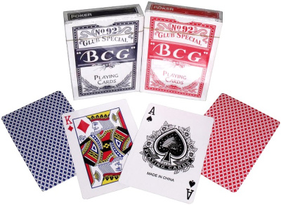 Комплект из двух колод карт "BCG" red/blue