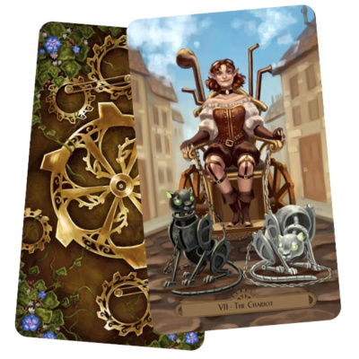 картинка Карты Таро "Steampunk Faerie Tarot Cards" Llewellyn / Таро Фейри в стиле Стимпанк от магазина Gamesdealer.ru