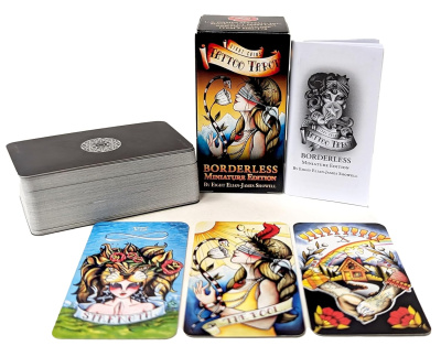 картинка Карты Таро "Eight Coins Tattoo Tarot Borderless Miniature" US Games / Миниатюрное издание «Т от магазина Gamesdealer.ru
