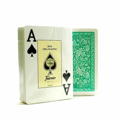 картинка Карты "Fournier 2818 green" 100% пластик от магазина Gamesdealer.ru