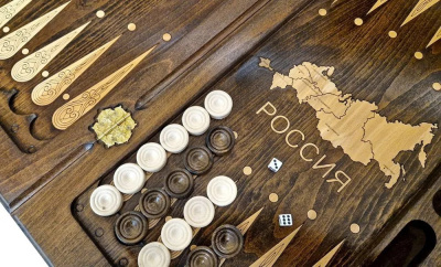 картинка Нарды резные "Герб РФ 4" 60, Mirzoyan от магазина Gamesdealer.ru