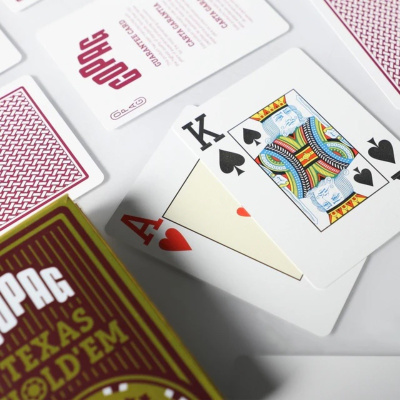 картинка Карты Copag Texas Holdem poker cards 100% plastic (Red) от магазина Gamesdealer.ru