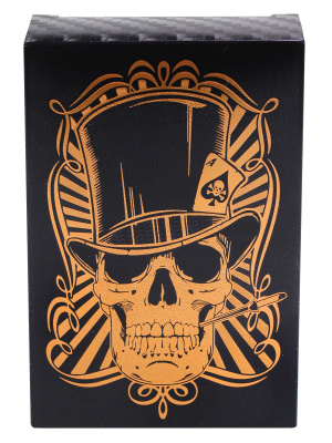 картинка Карты игральные пластиковые золотые с чёрным Череп (54 шт.) от магазина Gamesdealer.ru
