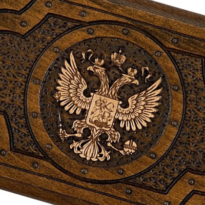 картинка Нарды резные "Герб РФ 3" 30, Mirzoyan от магазина Gamesdealer.ru