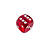картинка Кости игральные из янтаря 15 мм красные, 1 шт от магазина GamesDealer.ru
