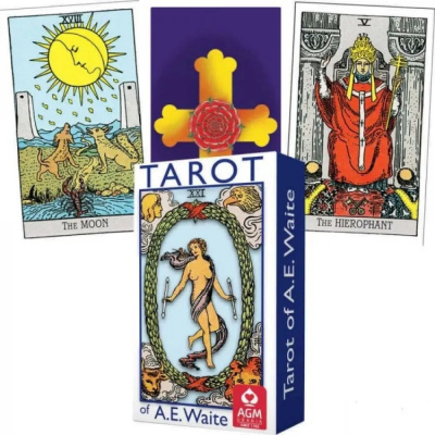картинка Карты Таро "A.E.Waite Tarot Blue Edition - Mini" AGM Urania / Таро А.Э. Уэйта мини от магазина Gamesdealer.ru