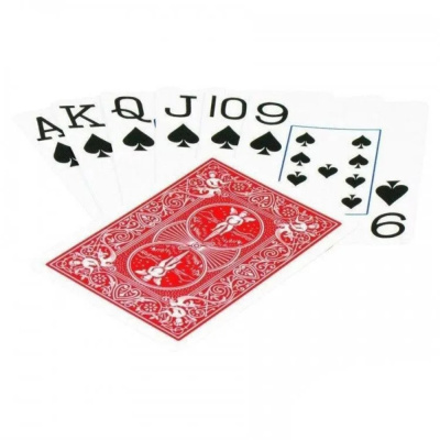 картинка Карты "Bicycle Prestige Rider 100% Plastic Jumbo red" от магазина Gamesdealer.ru