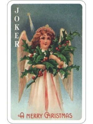 картинка Карты "Old Time Christmas Angels Deluxe Double Bridge Deck" от магазина Gamesdealer.ru