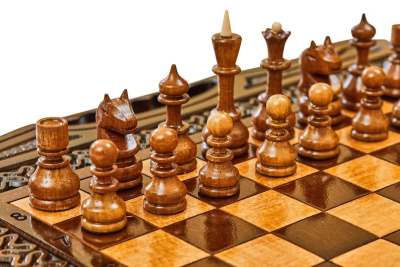 картинка Шахматы + нарды резные Бриз-2 50, Haleyan от магазина Gamesdealer.ru