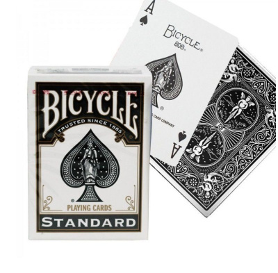 Карты "Bicycle Rider Back Standard Index Grey / Black"