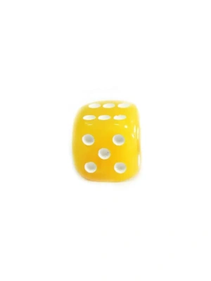картинка Кости игральные из янтаря 11 мм желтые, 1 шт от магазина Gamesdealer.ru
