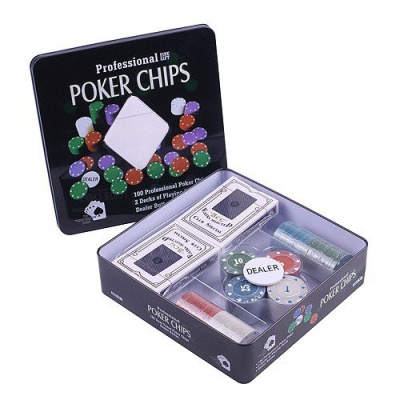 картинка Набор для покера Holdem Light на 100 фишек с номиналом от магазина Gamesdealer.ru
