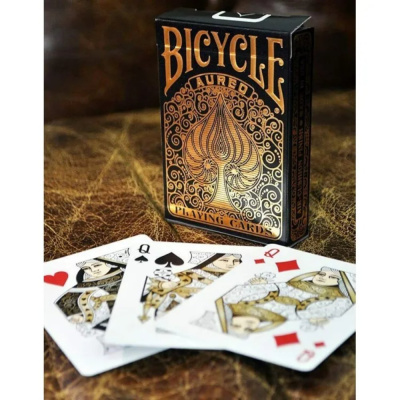 картинка Карты "Bicycle Standard Index Aureo Black" от магазина Gamesdealer.ru