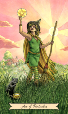 картинка Карты Таро "Everyday Witch Tarot mini Cards" Llewellyn / Повседневное Таро Ведьмы мини от магазина Gamesdealer.ru