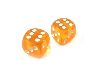 картинка Комплект костей из янтаря 11мм оранжевые 2 шт от магазина Gamesdealer.ru