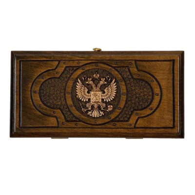 Нарды резные "Герб РФ 3" 30, Mirzoyan