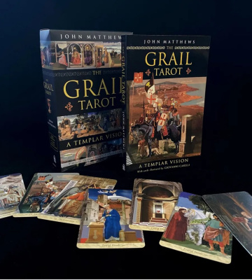 картинка Карты таро "The Grail Tarot a Templar Vision" RED Feather / Грааль Таро от магазина Gamesdealer.ru