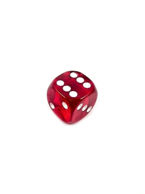 картинка Кости игральные из янтаря 15 мм красные, 1 шт от магазина Gamesdealer.ru